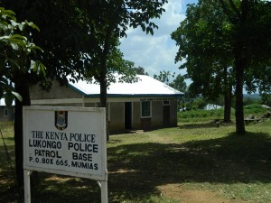 Kenya4252 04 Lukongo Police Base-sign post