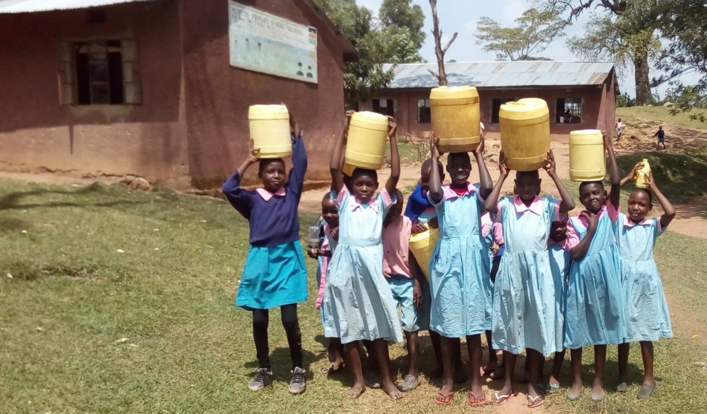 The Water Project : 9-kenya4688-students-with-their-water-containers