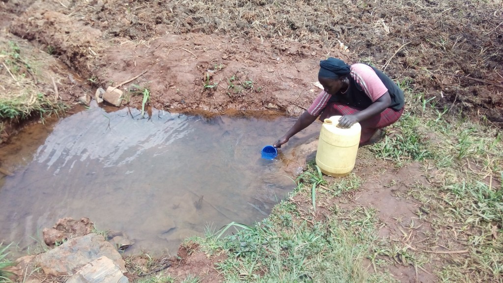 The Water Project : 12-kenya4752-mrs-lihala-fetching-water