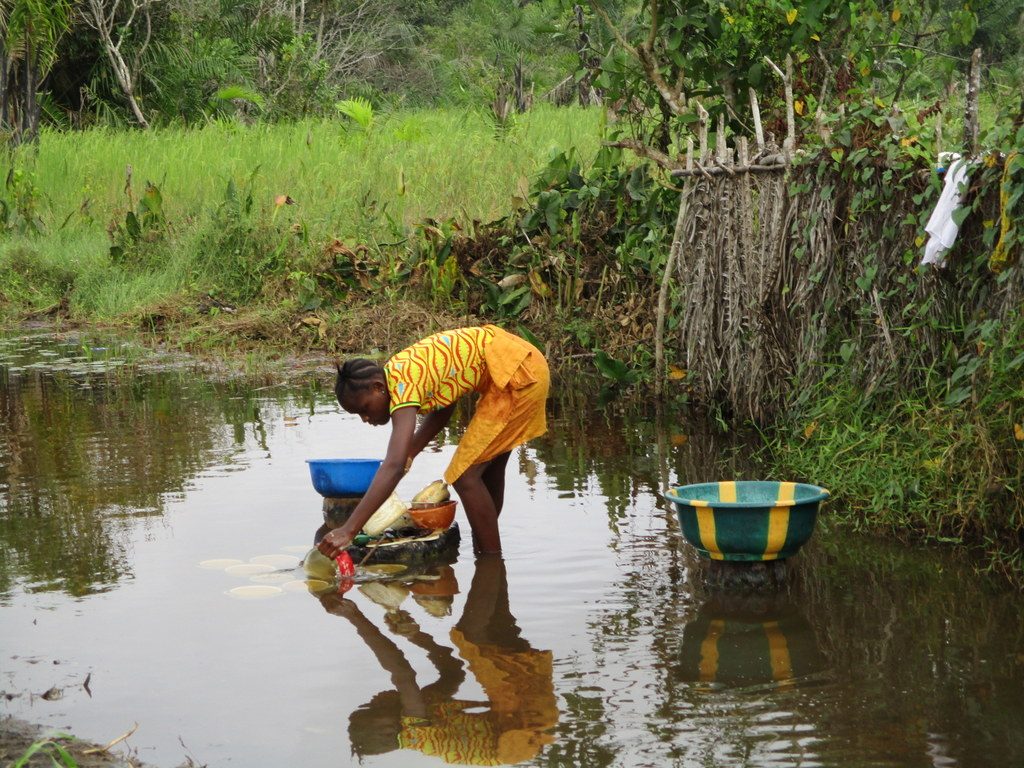 The Water Project : 3-sierraleone18249-fetching-swamp-water