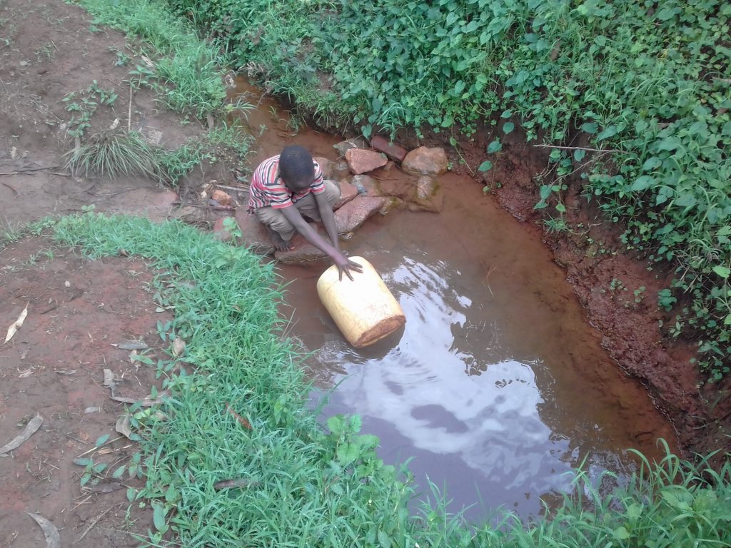 The Water Project : 8-kenya18050-spring-that-students-get-water-from