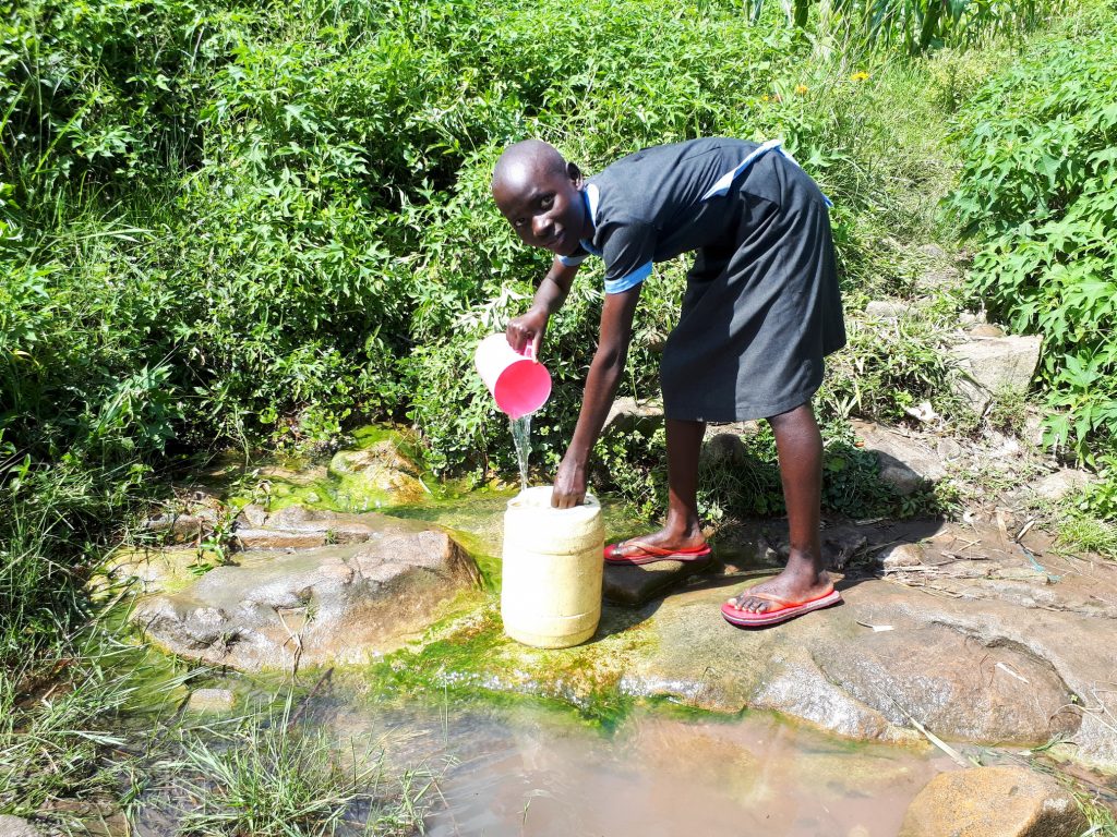 The Water Project : 12-kenya19015-fetching-water