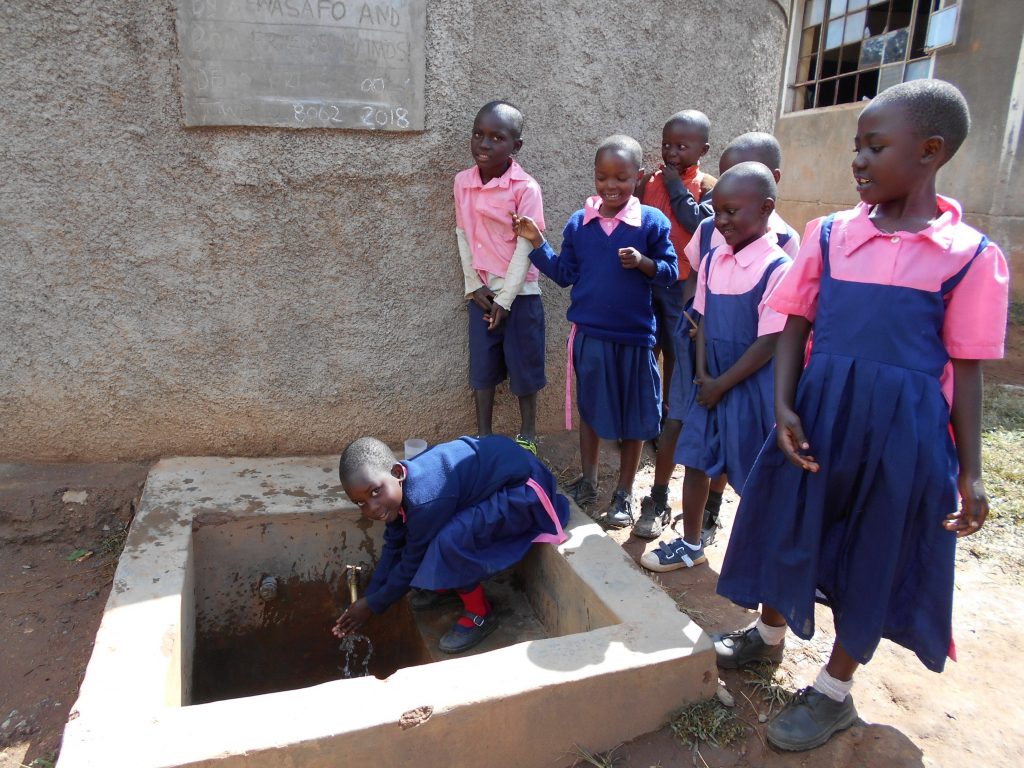The Water Project : 2-kenya18062-students-fetching-water