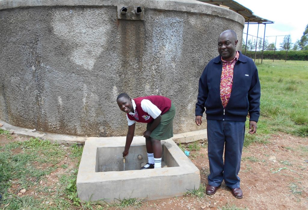 The Water Project : 2-kenya18315-cynthia-and-principal-patrick-amalemba