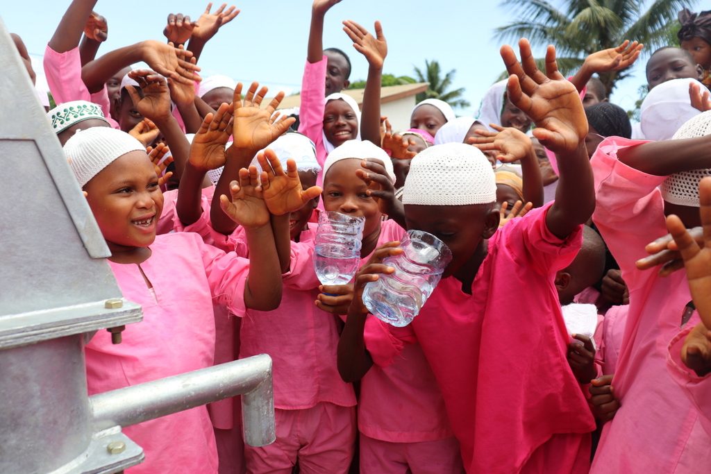 The Water Project : sierraleone19260-students-celebrate-at-the-well-1