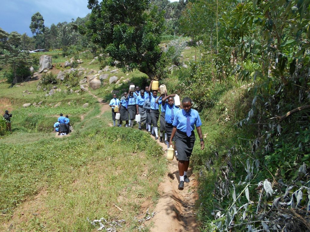 The Water Project : 27-kenya20116-students-carrying-water-3