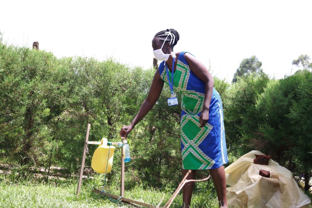The Water Project : covid19-kenya18135-an-installed-handwashing-station