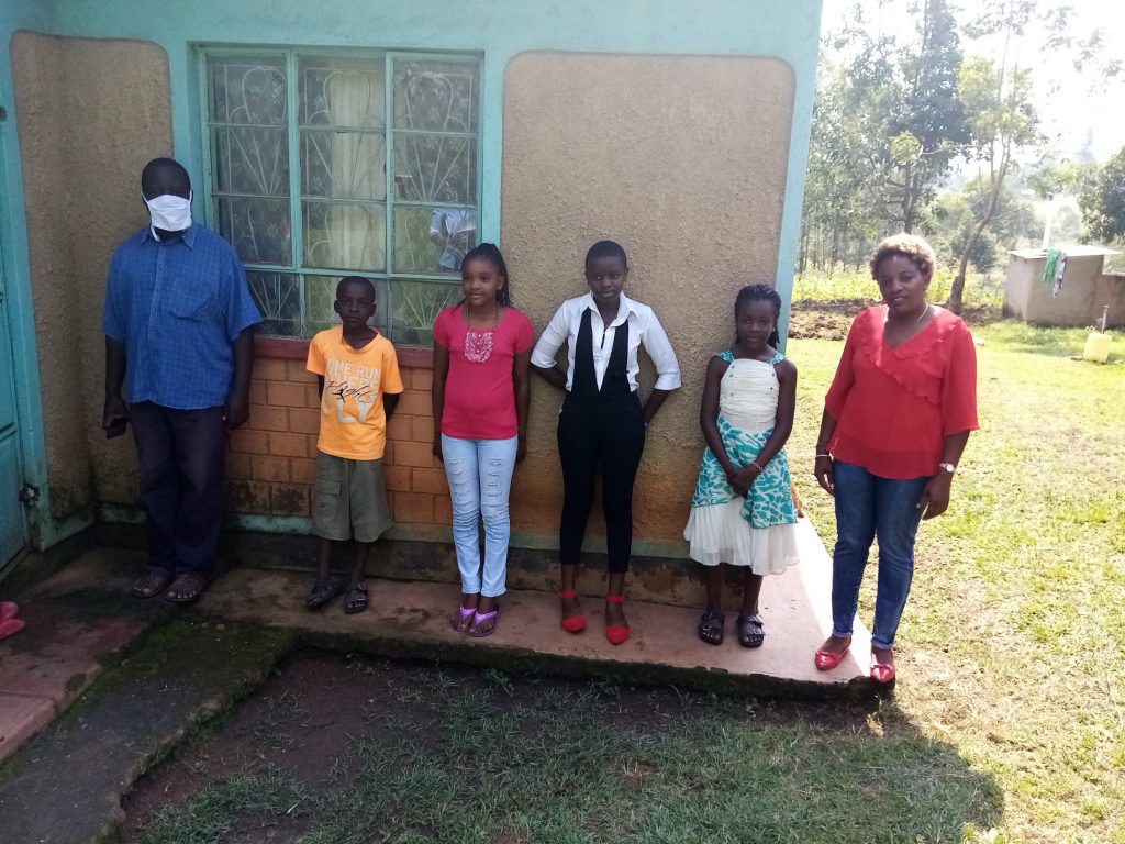 The Water Project : covid19-kenya4354-yeswa-peter-sabana-and-his-family