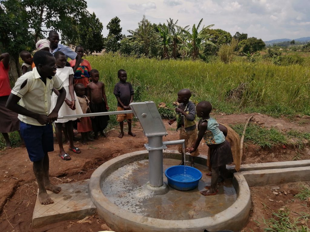 The Water Project : uganda20505-children-celebrate-the-well