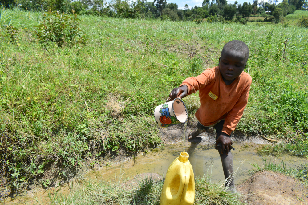 The Water Project : kenya21046-collecting-water-5