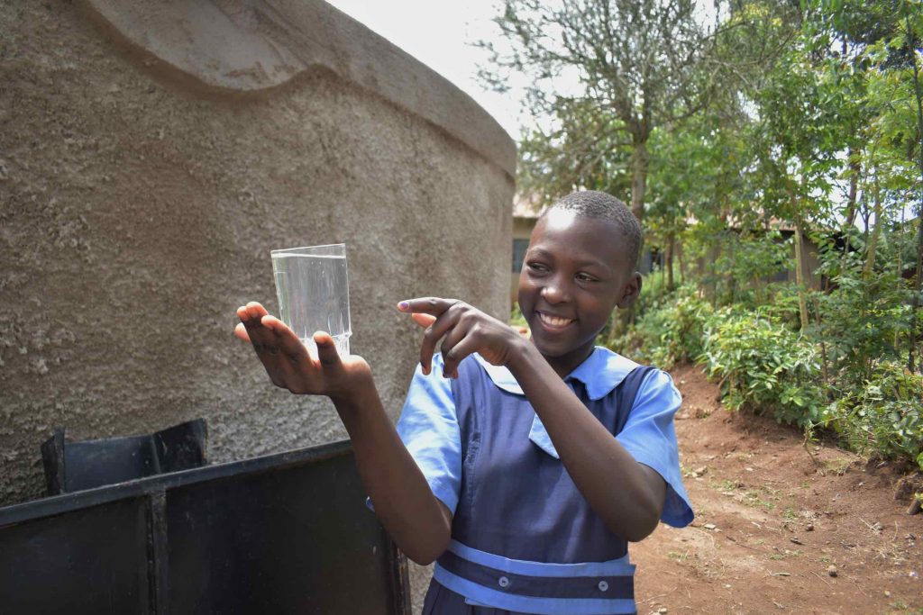 The Water Project : kenya21234-student-celebrating-water-3