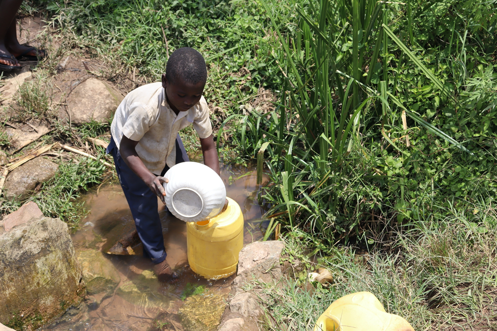 The Water Project : kenya20241-collecting-water-from-the-spring-1-3
