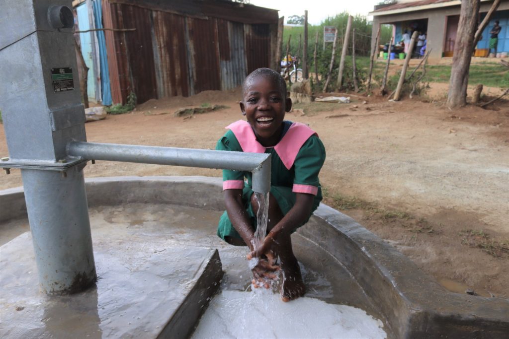 The Water Project : kenya21268-0-enjoying-water-1
