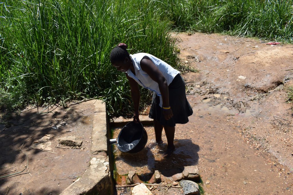 The Water Project : kenya22067-mary-alumasa-fetching-water