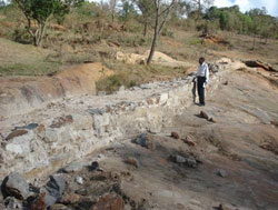Cross section of weir in Kalawa, Kenya