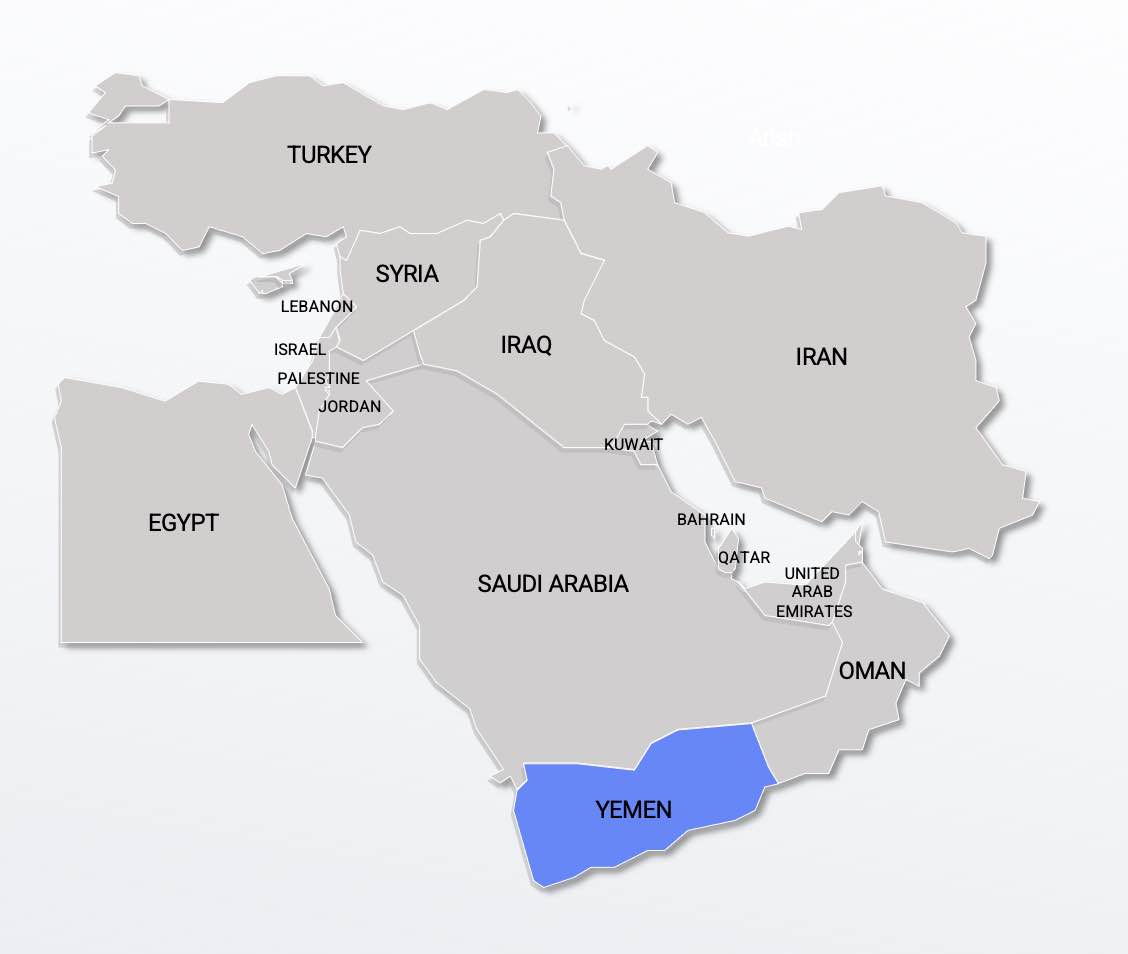 map of Yemen