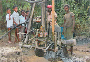 New well in India.